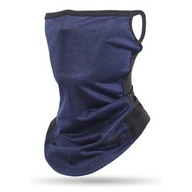 DaLaCa Face Cover, UV Protection, Cooling Sensation, Sun Protection, UPF 50+, Ear Hooks, Washable, Easy to Breathe, Mesh Mouth, Storage Case Included, Navy