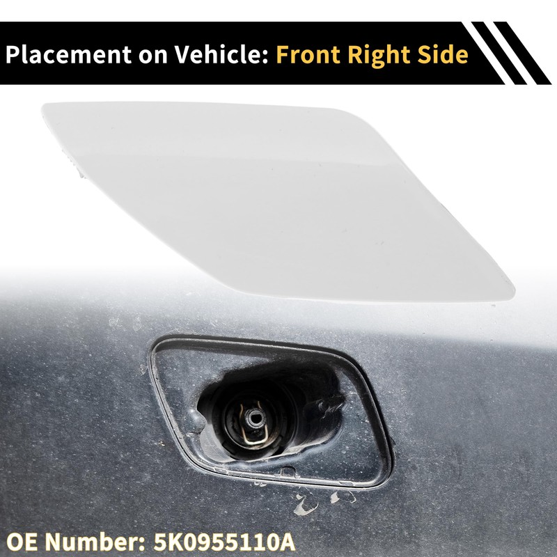 REPAIROCK 1 Pc Bumper Headlight Washer Nozzle Cover Cap for