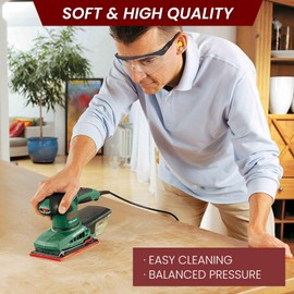 Henxing Sandpaper Orbital Sander, 40 Sheets Sandpaper 93 x 185 mm Velcro Sanding Strips Multitool Sandpaper 8 Holes, 40/60/80/120/240 Each Grain x 8, for Multi Sander and Orbital Sander