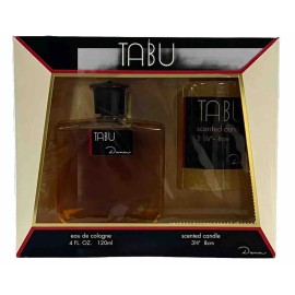 Dana Tabu by Dana 4 oz cologne splash with tabu Scented Candle Set