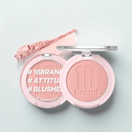16 Brand Cheek Shot Pact Blusher 6g, Peach Foam Shot, 1 piece / 16브랜드 치크 샷 팩트 블러셔 6g, 피치폼샷, 1개