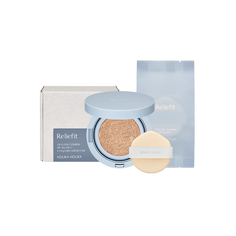 Holika Holika 릴리피트 시카 스테이 쿠션(기획)본품+리필구성 Lilyfit Cica Stay Cushion