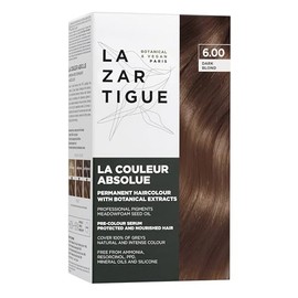 Lazartigue Permanent Haircolour 6.0 I Tinte rubio oscuro I Sin amoníaco con extractos botánicos y alta concentración de pigmentos I Para todo tipo de cabello I 150 ml