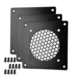 Euroharry Ventilation Grille 80 mm Fan Cover for PC, Computer, AV, Electronic Cabinets (3PK)