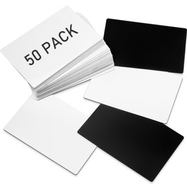 50 Pack Dry Erase Magnetic Labels, White Erasable Write-On Cards Bulk, Reusable Blank Magnetic Cards for Whiteboard Classroom Office Fridge