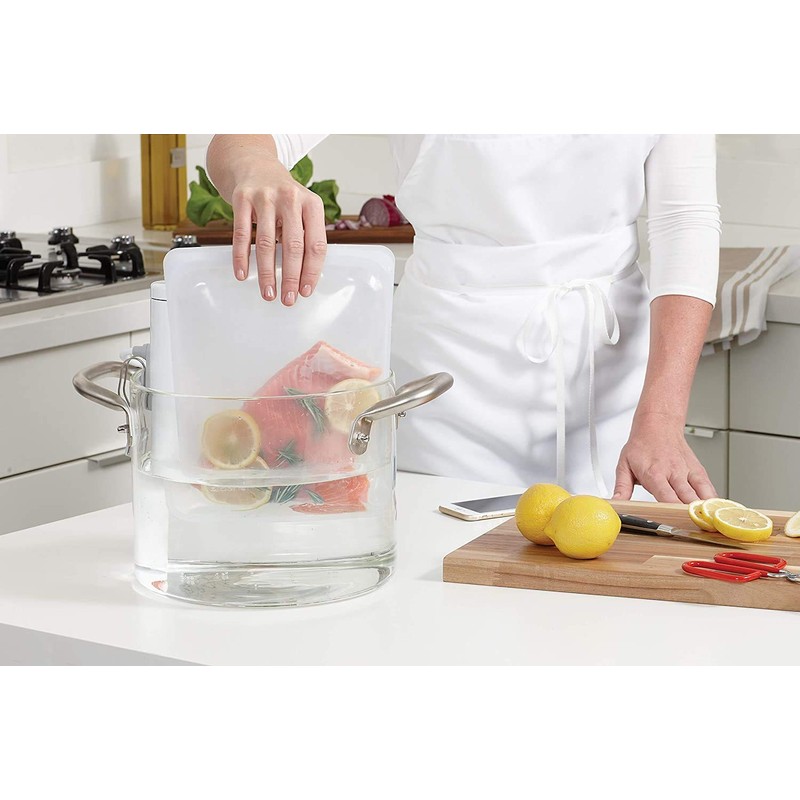 Stasher Wiederverwendbare Lebensmitteltauglichkeit Platin-Silikonbeutel, farblos, Half Gallon/Large