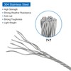 sourcing map 66FT Stainless Steel Cable Railing Kit, 1/16" Vinyl