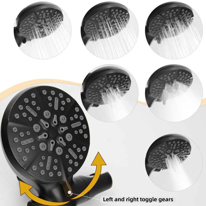 KAPHOME 2 Handle Shower Faucet Set With Handheld Shower Head,Dual