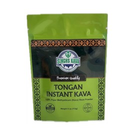 SINGHS Micronized Instant Kava Powder - Tongan Kava, 4 Ounce (Pack of 1), 4.0 Ounce, Pack of 1 (50201700)