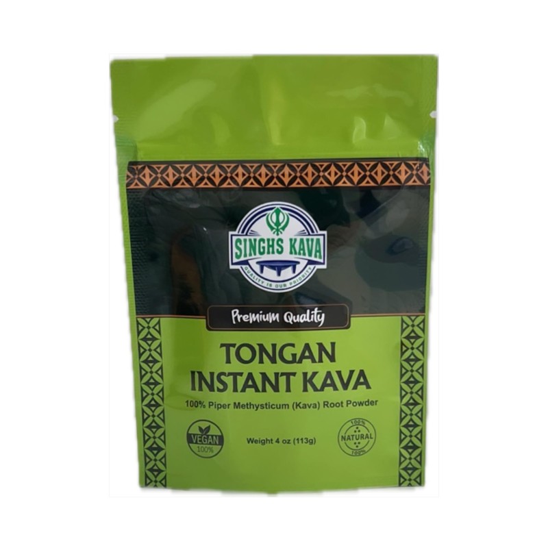 SINGHS Micronized Instant Kava Powder - Tongan Kava, 4 Ounce