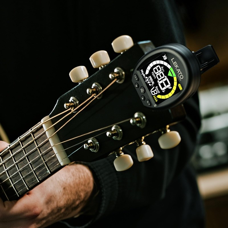 LEKATO Clip Tuner Guitar Tuning Metronome Tone Generator 3 in