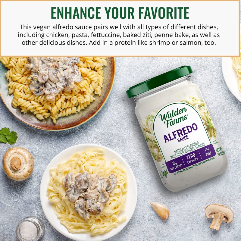 Walden Farms Alfredo Sauce – Zero Calorie, Sugar Free, Keto