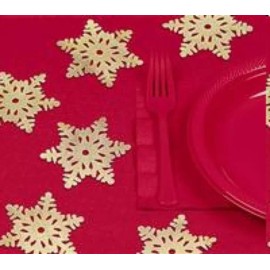 Merrymakers 24 Gold Christmas Winter Snowflake snowflakes Table Display Decorations