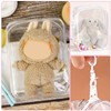 Protective Doll Case, Display Case for Dolls with Keychain and
