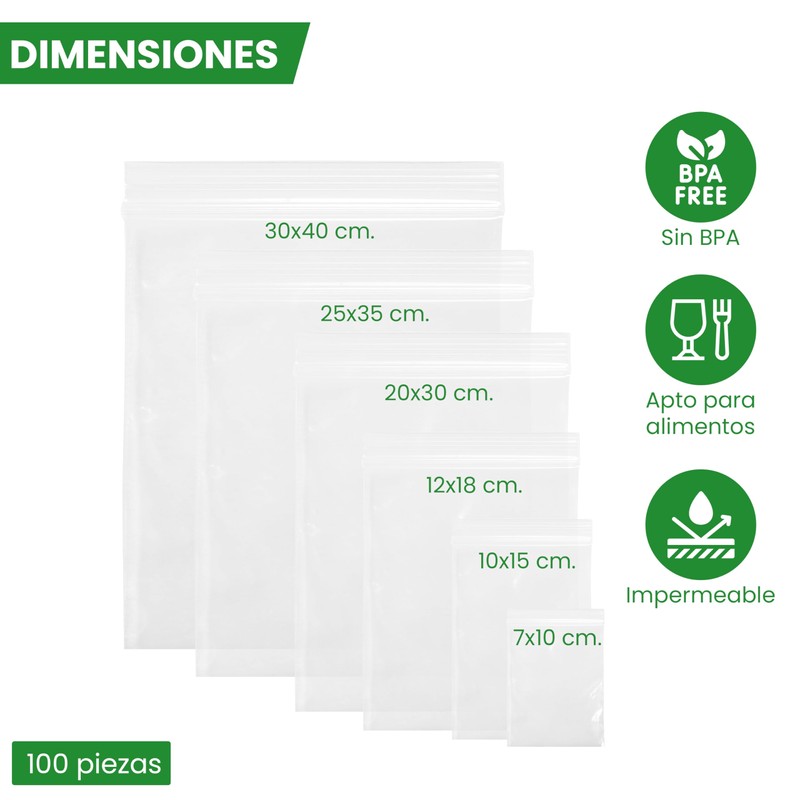 MARCPRINT Set of 100 automatic re-utilisables in plastic transparent de