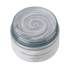 Mofajang Moisturizing Hair Modeling Wax Mud - Colorful Matte Pomade for Versatile Hairstyles, Suitable for Party, Cosplay, Men, Women & Kids, 4.23 oz (Grey)