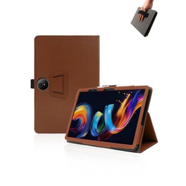 Case for TCL NXTPAPER 11 Plus Tablet 11.5 inch Android 15 Tablets,UYRUREL Leather Slim Folding Stand Cover with Hand Strap Magnet for Men Women Full Protection,Brown.