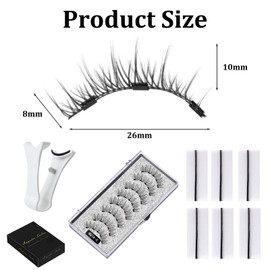 Magnetische Wimpern Magnet Wimpern Wimpern Magnetisch Magnetic Lashes Magnetwimpern Magnet Wimpern Ohne Eyeliner Wiederverwendbar Wimpernset Enthält 1 Weißen Clip + 6 Klebestreifen