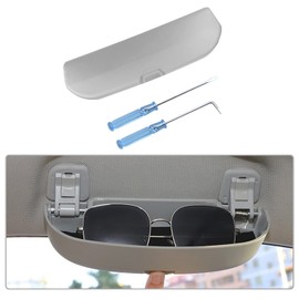 CDEFG Compatible with 2017-2024 Citroen C5 Aircross / C4 C5 X 2023 2024, Sunglasses Holder Glasses Case Car Glasses Holder Glasses Case Holder Glasses Case Cage C4 C5 Aircross Accessories (Grey)