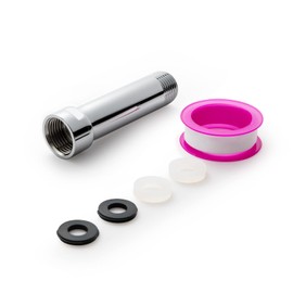 OFFO - Extensión de cabezal de ducha, extensión de brazo de ducha, extensor de cabezal de ducha hecho de acero inoxidable 304, extensión de tubo de ducha chapado en cromo, 3 pulgadas