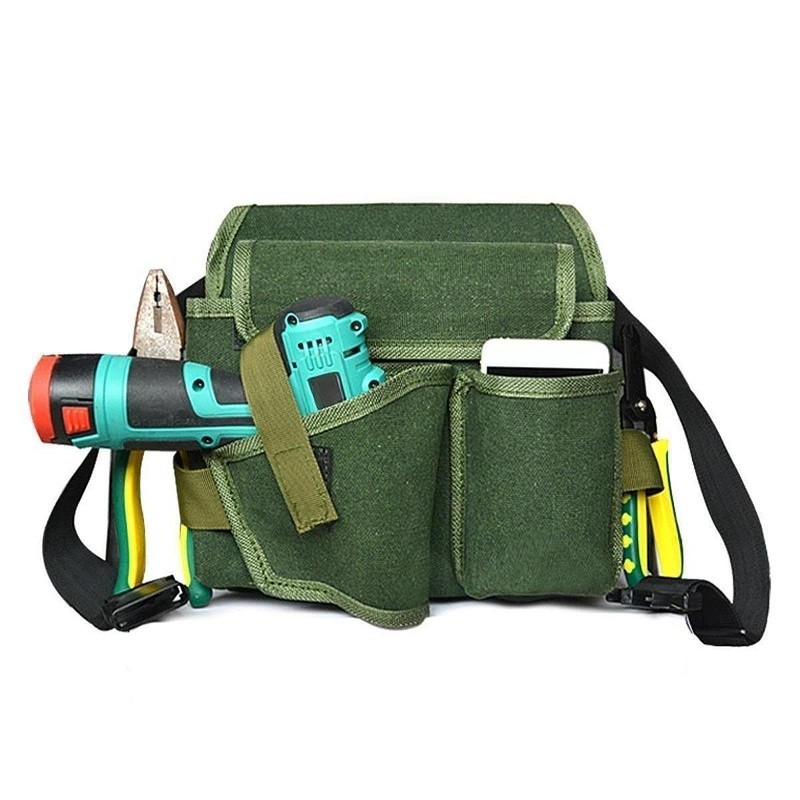 F Fityle Electrician Tool Belt Pouch Organizer Canvas Tool Storage
