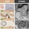 WLLWOO Makeup Bag-2pcs Smile Face Corduroy Cosmetic Bag Zipper Interior