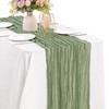 Sage Green 10FT Cheesecloth Table Runner Boho Gauze Fabric Table