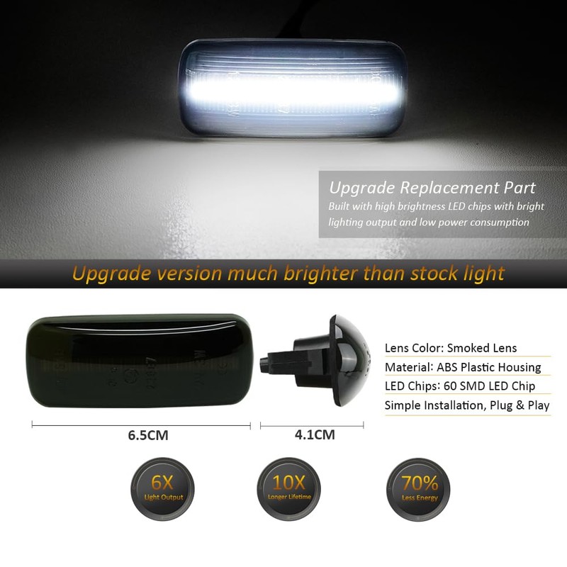 D-Lumina 4Pcs LED Marker Lights for 2010-2017 Dodge Ram 2500
