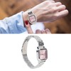 Women Quartz Watch Alloy Steel Strap Stylish Waterproof Ladies Square