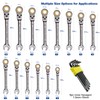 MoJoTools 23-Piece Flex-Head Ratcheting Combination Wrench Set-Includes 14PCS Metric 8-24mm