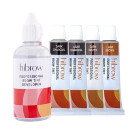 Hi Brow Professional Colour Collection Eyebrow Tinting Kit - 4x 15ml Eyebrow Tint, 50ml Tint Developer - Semi-Permanent Brow Dye Set Bespoke Salon Quality Eye Brow Tint Kits