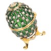 Egg Trinket Box Zinc Alloy Sparkling Rhinestone Exquisite Elegant Metal
