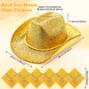 12 Pcs Sparkly Adults Cowboy Hat for Women Men Western