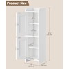 Akxomel Small Bathroom Cabinet with 2 Doors, Narrow Toilet Paper