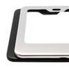 juew Stainless Steel License Plate Frame Durable with Screw Caps