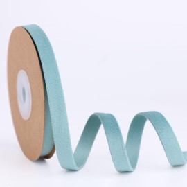 BYZANDQI Velvet Ribbon 5 m x 1 cm Velvet Decorative Ribbon Set Bow Ribbon Jewellery Ribbon Gift Ribbon Christmas (Dusty Green)