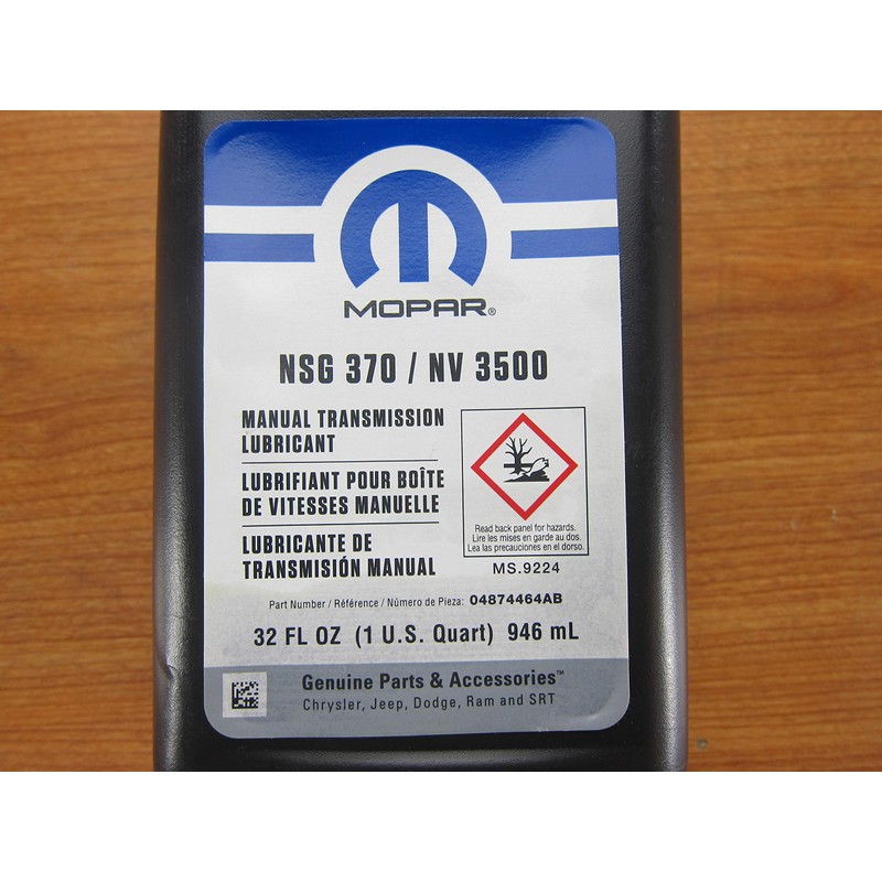Chrysler Dodge Jeep Ram 2 Quarts NSG 370/NV 3500 Manual