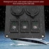 Car Marine 3+2combination LED Single Rocker Green Light Switch+Car Charger