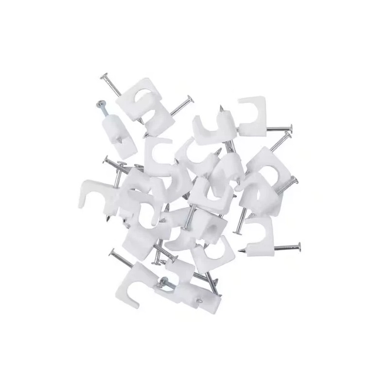 Gardner Bender 1/4 In. White Polyethylene Coaxial Staples (25-Pack)