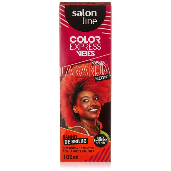 Salon Line - Linha Color Express (Vibes) - Tonalizante Laranja Neon 100 Ml - (Color Express Collection - Neon Orange Toner 3.38 Fl Oz)
