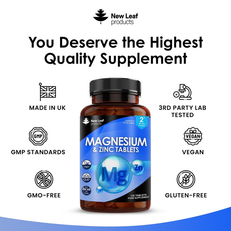 Magnesium Supplements 516mg - 120 Magnesium Tablets Supports Muscle Bone
