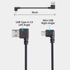 CERRXIAN 9Inch Mini USB Cable Combo Mini USB Right Angle