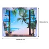 Window Beach Landscape Pattern Tapestry Wall Hanging for Living Room