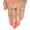 Sterling Silver Cubic Zirconia Infinity Bow Ring - Size Q