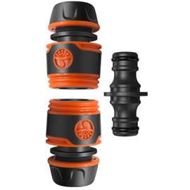 Coupling set, hose coupling for hose extension 13 mm (1/2 inch), connection of hose heads and ends, connection suitable for all original system parts, UV and frost-proof