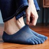 Yazon Men's 5 Toe Socks, Summer Ankle Socks, Cotton Mesh,