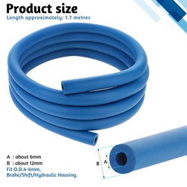 1.7M Bike Frame Internal Housing Dampers, Bikes Sound-Absorbing Cable, 6mm Foam Sleeve, Universal Bicycle Cable Dampener for Mountain Bike/Road Bike (Blue)
