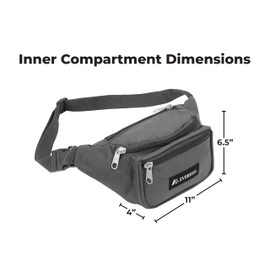 Everest Signature Waist Pack - Large, Black, One Size