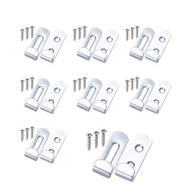 HowTool F014 Metal Hidden Mirror Holder Zinc Plated, 8 Pack