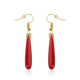 CENWA Red Long Drop Earrings Anime Cosplay Jewelry Gift for Women, Metal, alloy